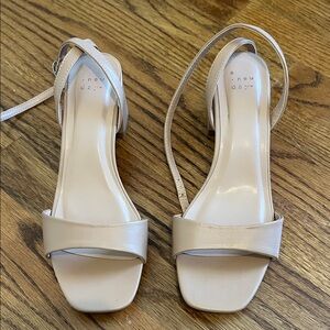 a new day Neutral Beige Open-Toe Block Heel Sandals